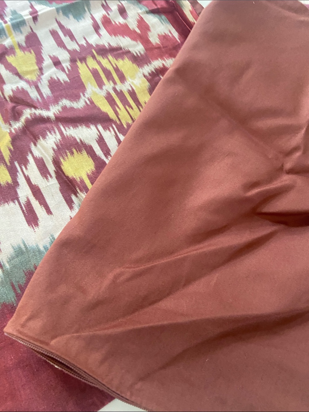 Pottery Barn Maroon Ikat Pillow Cover - Picture 8 of 15